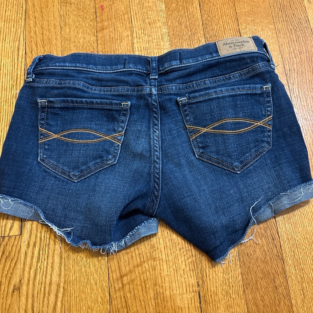 Abercrombie & Fitch Dark Blue Denim Shorts - Picture 4 of 4
